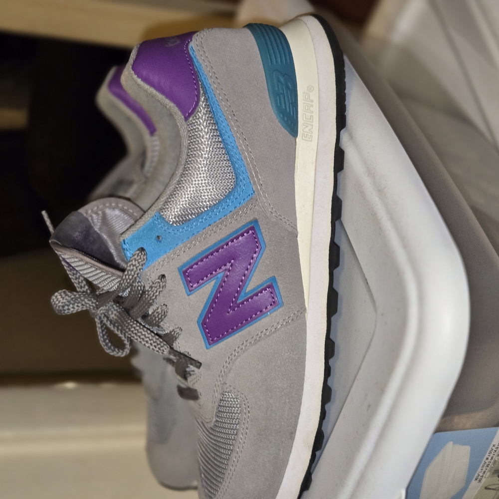 New Balance Gray and Purple Sneakers